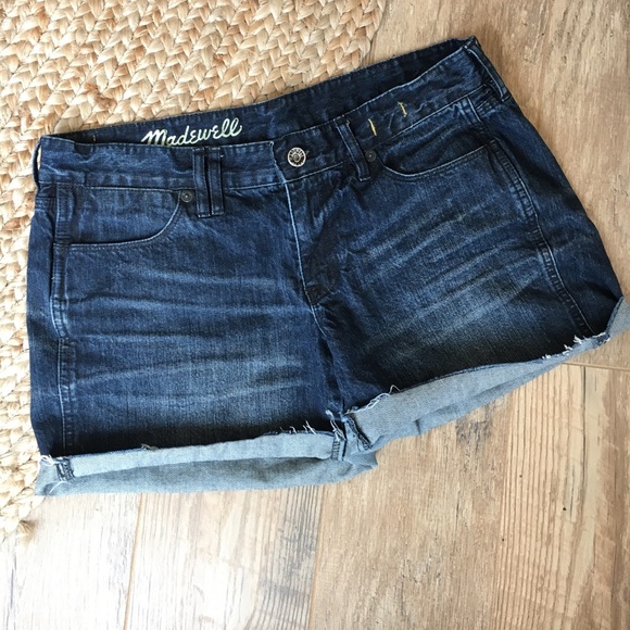 Madewell Pants - Madewell Denim Jean Shorts Raw Hem Mid Rise 29